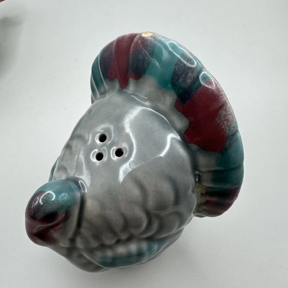 Vintage‎ 60s Turkey Salt & Pepper Shakers Tom Hen Couple Thanksgiving Fall AS IS
